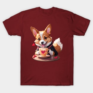 Cute Corgi fall in love T-Shirt